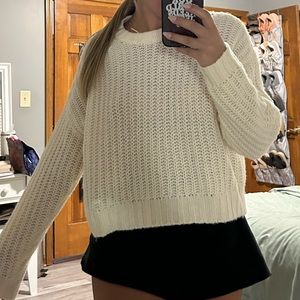 American Eagle Knit White Sweater